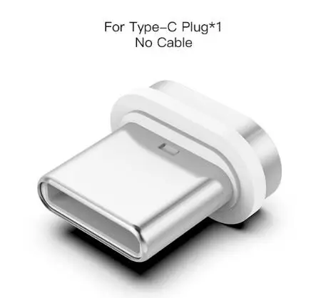 Only Type C Plug Магнитный Кабель 90 градусов 3A, кабель Micro USB type C, кабель для быстрой зарядки и передачи данных для iPhone XS MAX XR SAMSUNG S10 Plus S9+ S8 Note 9 - Цвет: Only Type C Plug