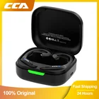 CCA BTX Bluetooth-совместимые наушники 5,2 True Wireless, спортивные наушники-вкладыши с ушным крючком, гарнитура, 2 режима, беспроводные наушники Hi-Fi для игр