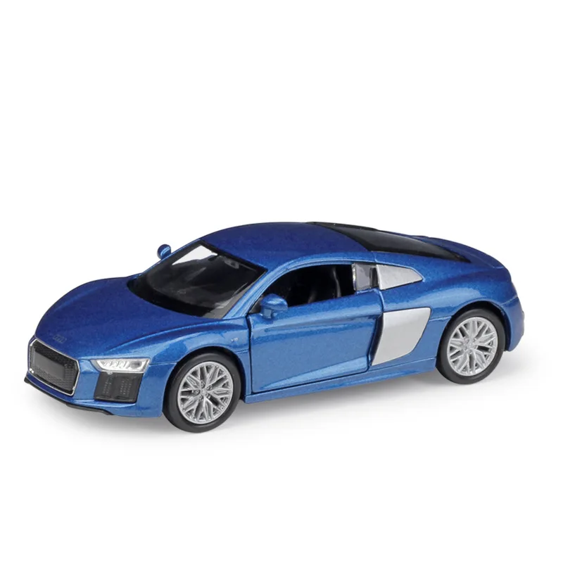 1:36 литые модели 2016 R8 V10 синяя модель купе игрушки литый под давлением автомобиль