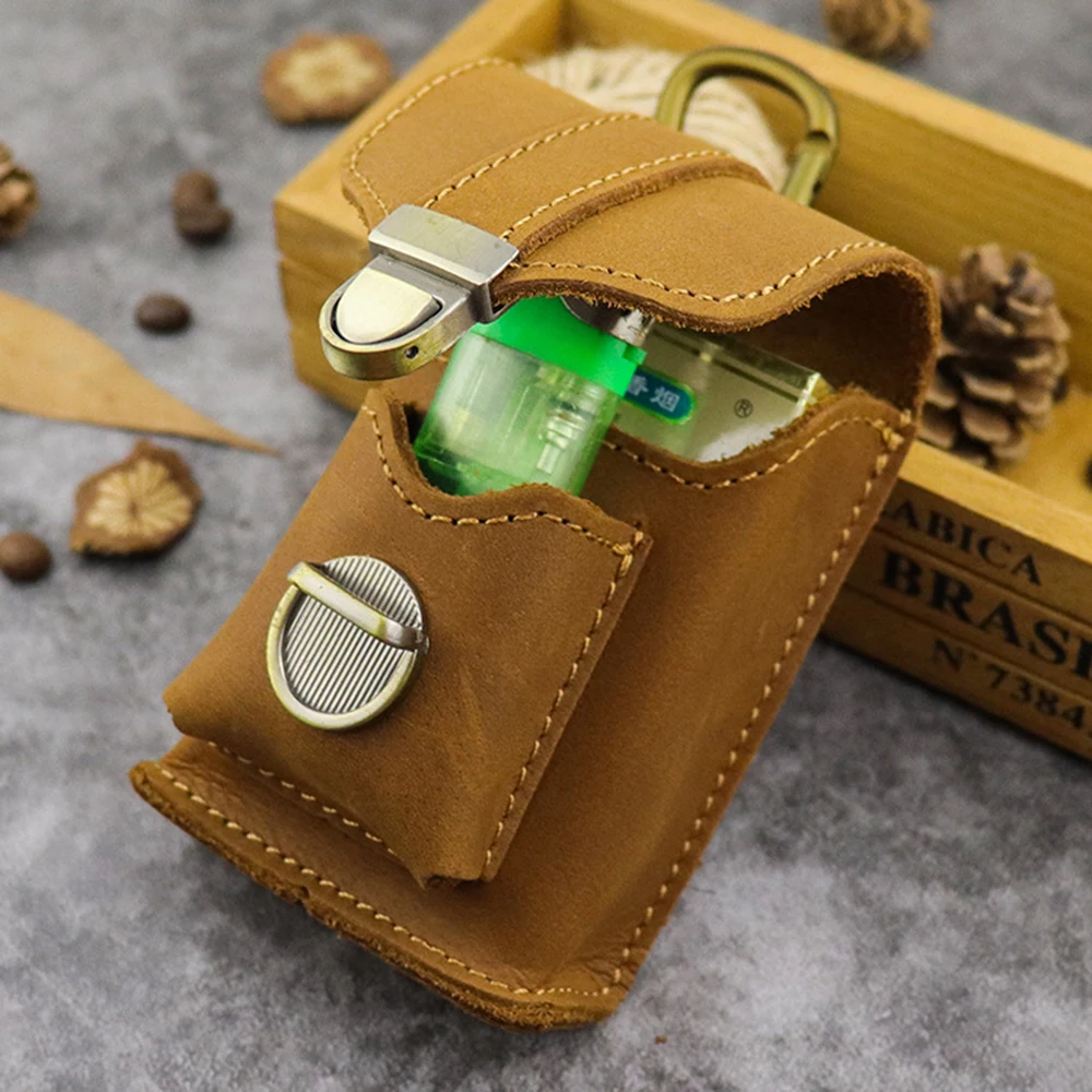 Сумка Органайзер из кожи Крейзи Хорс поясная сумочка в стиле ретро для улицы и