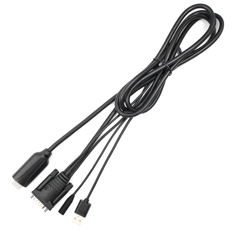 HDMI к Vga конвертер с кабелем 1 8 м цифро-аналоговый сигнал USB и o | Электроника