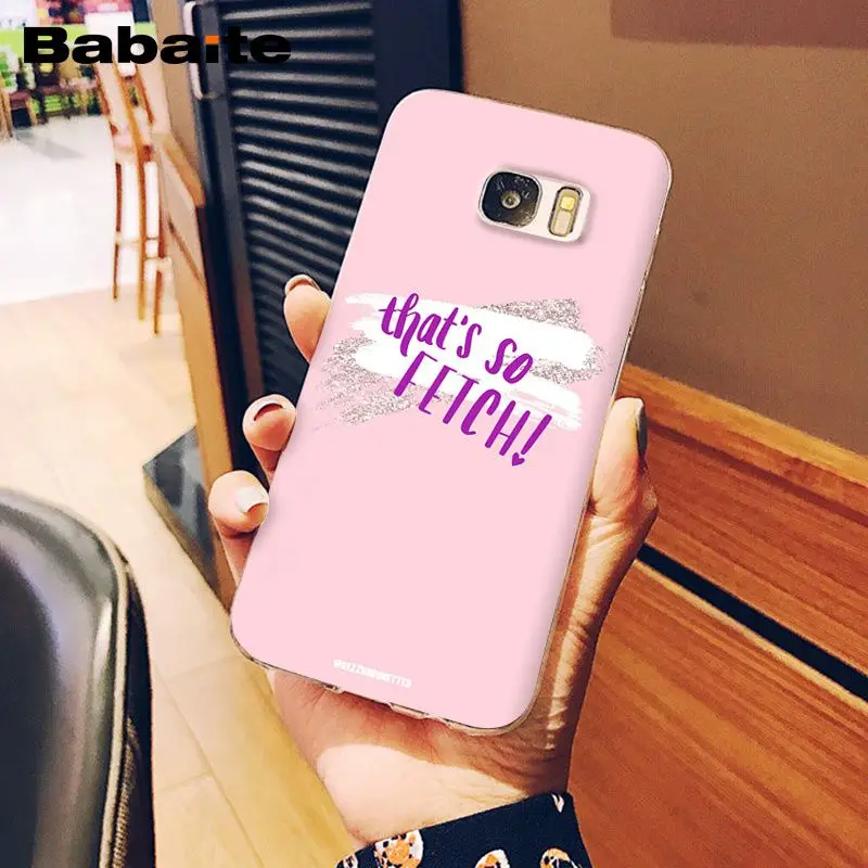 Babaite Burn Book Mean Girls Kiss Colorful Cute Phone Accessories Case for Samsung S9 S9 Plus S8 S8plus S7 S6 S5 Mobile Cases