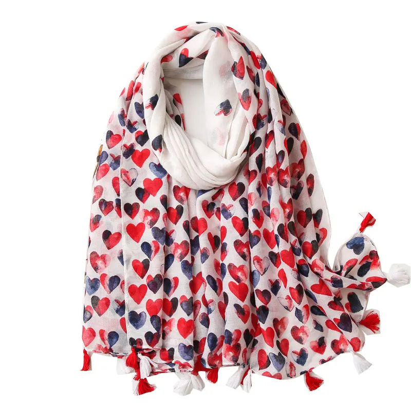 

Women Fashion love cotton Viscose Shawl Scarf Lady High Quality Wrap Pashmina Stole Bufanda Muslim Hijab Bandana Ladies Scarves