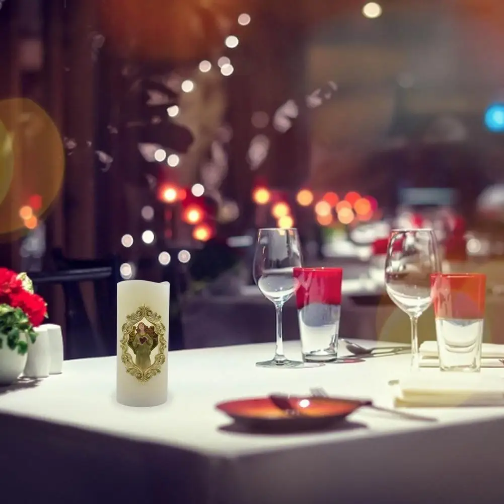 Электронная свеча Ночной светильник Свеча на батарейках воск для рождества