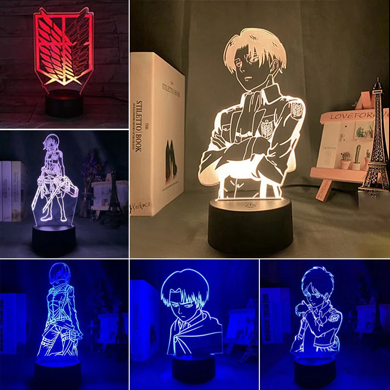 

3D Night Light Led Japanese Anime Figure Color Changing Lights Children Bedroom Decoration Lamp Birthday Gifts Desktop Ornaments