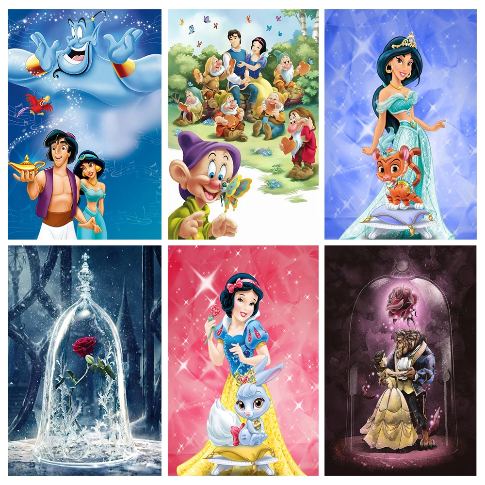 

Алмазная живопись с героями мультфильма «сказочная принцесса»