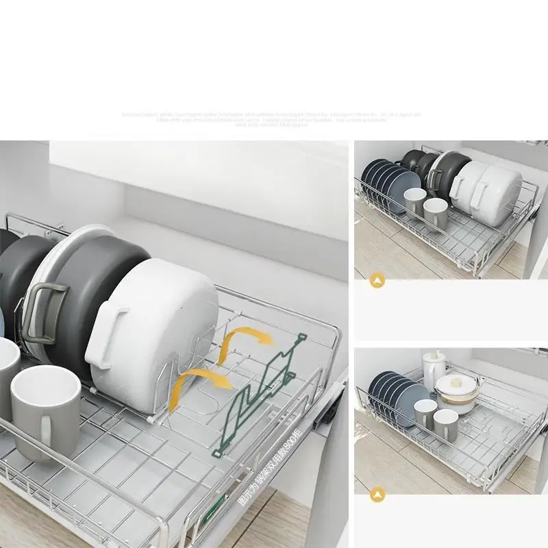 Organizador Cocina Kuchnia аксессуары Organizar Para Armario из нержавеющей стали, органайзер, кухонный шкаф, корзина для хранения