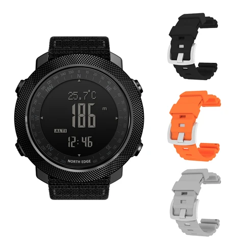 Мужские спортивные цифровые часы NORTH EDGE, часы для бега, плавания, военные армейские часы, альтиметр, барометр, компас, водонепроницаемые, 50 м