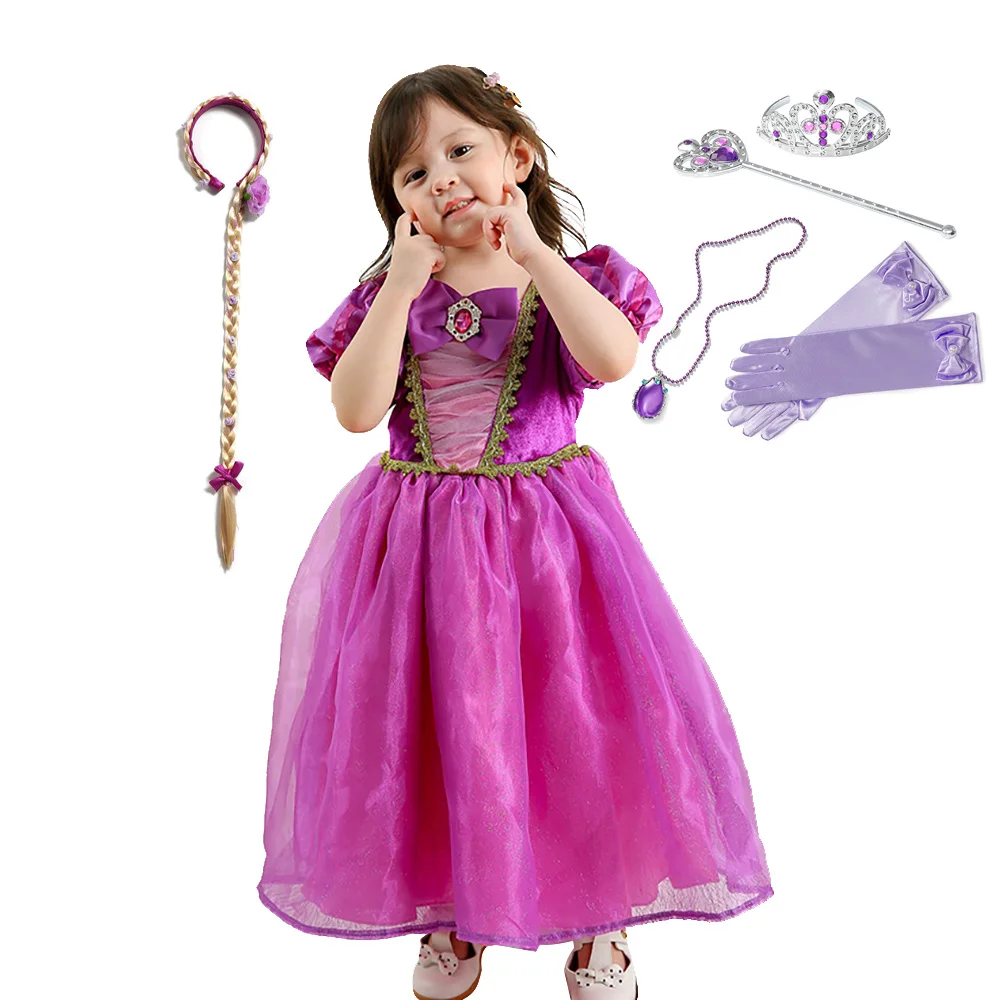 

Princess Sofia Dress for Girl Kids Cosplay Costume Puff Sleeve Layerd Dresses Child Party Birthday Sophia Fancy Costumes