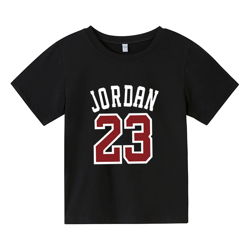 

Jordan Basketball Logo T-Shirt Girls/Boys Clothing Kids Sports T-Shirt 4-14T Boys Short Sleeve Customized for Kids Style