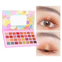 50 hot sale makeup eye shadow plate delicate non caking multicolor 32 color vivid color pearlescent eyeshadow palette for women