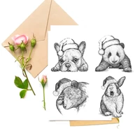 lovely animals merry christmas transparent clear stamps for diy scrapbookingcard making stamps fun decoration supplies