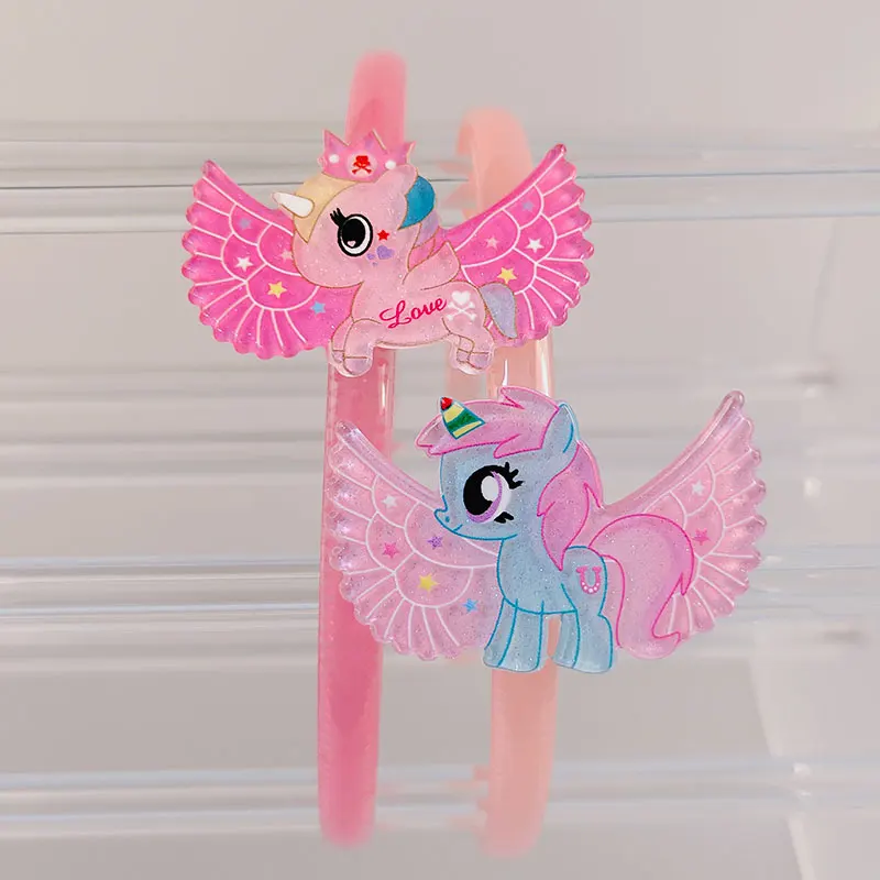 Новое поступление повязка на голову с единорогом для девочек желейные цветные