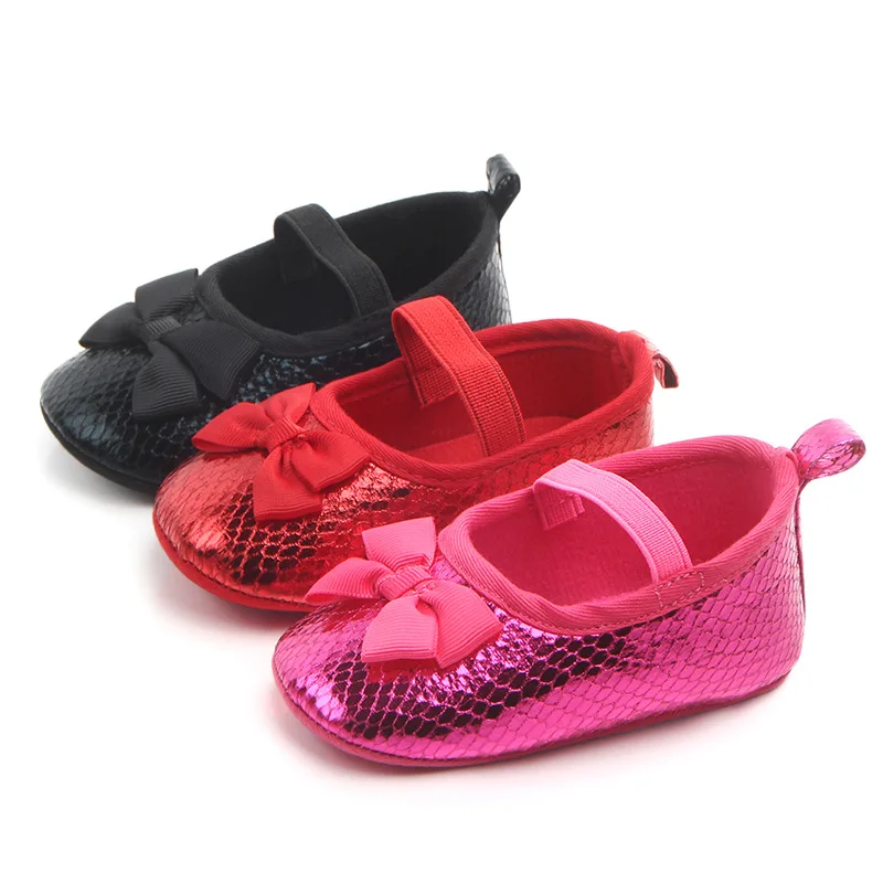 

Baby Toddler Shoes for Girl Bow Bright Color Princess Prewalker Newborn 0-1 Year Cute First Walkers
