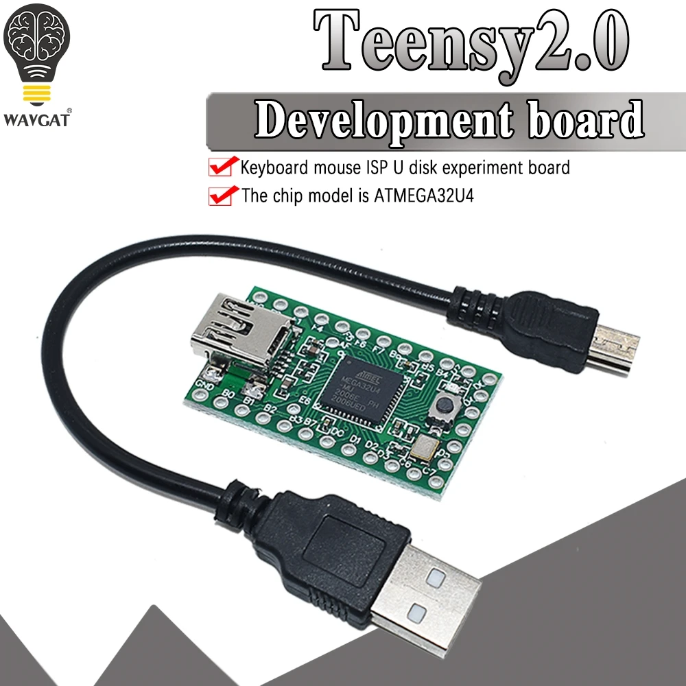 Официальная Teensy 2 0 USB клавиатура мышь teensy для Arduino AVR ISP экспериментная плата U диск