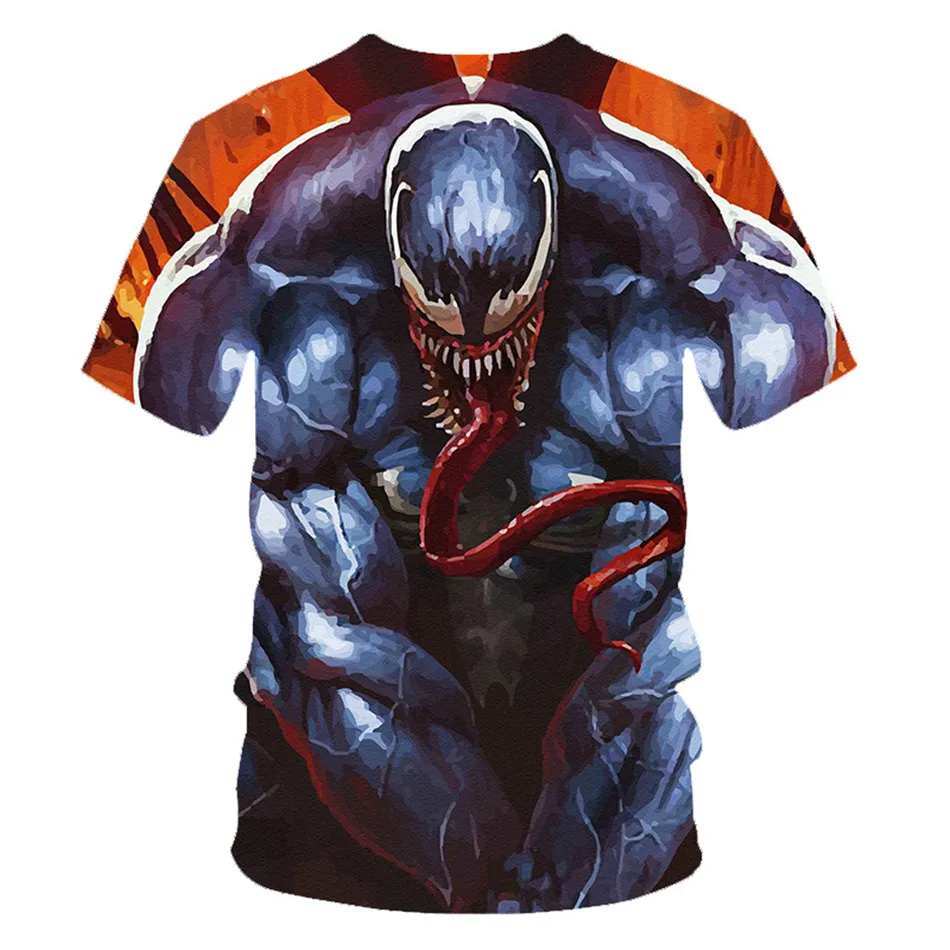 Летняя детская одежда новые Venom Marvel пленка футболка аниме детские 3D принтом Футболки для мальчиков и девочек, Повседневная рубашка футболки От 4 до 20 лет