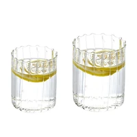250ml450ml ripple wave whisky glasses whisky cocktail drinking wine cup bar glasses vaso gafas caneca brandy