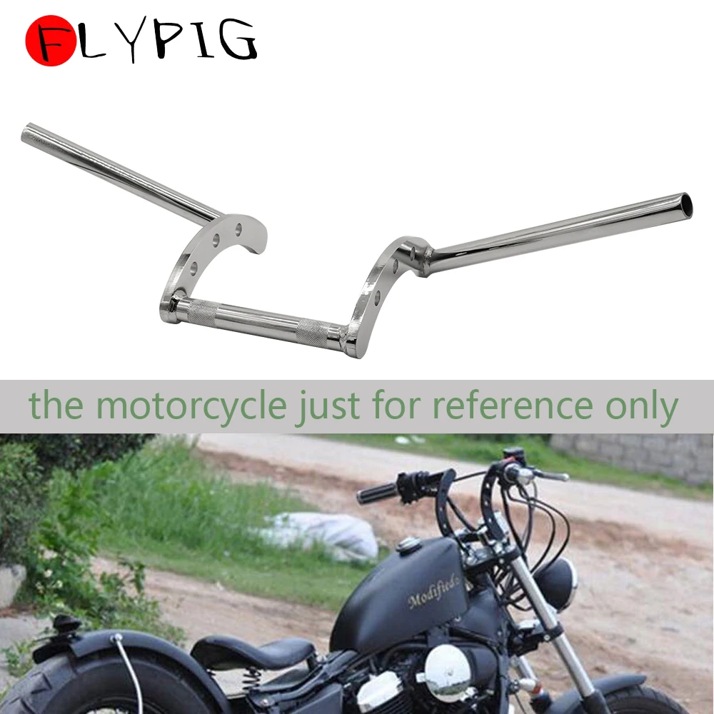 Руль мотоцикла 7/" 22 мм Z для Yamaha Suzuki Chopper Bobber Bike silver@ 25