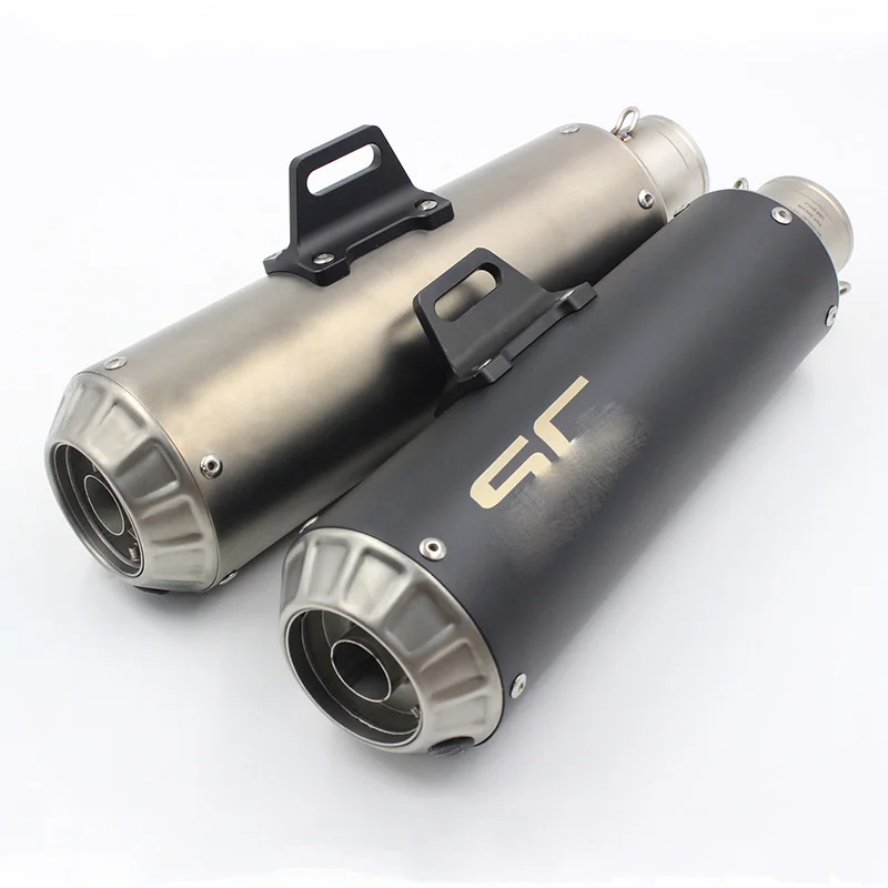 51 / 61mm Universal Akrapovic Motorcycle Exhaust SC project Modified Pipe Escapes Moto Motorbike Dirt Bike ATV For YZF-R3 YZF-R6