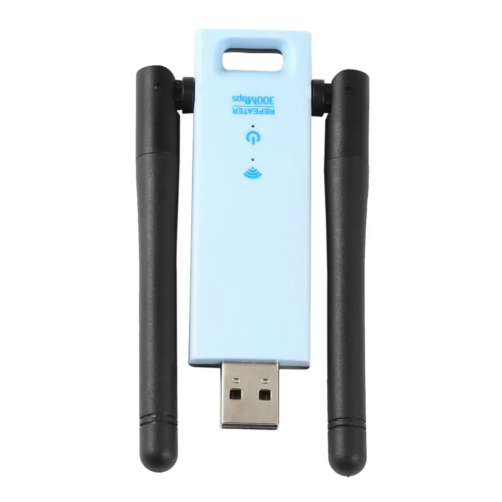 300 Мбит/с USB беспроводной WiFi ретранслятор 2,4 ГГц usb wifi усилитель сигнала маршрутизатора с двойная антенна Wi-Fi двухполосный повторитель