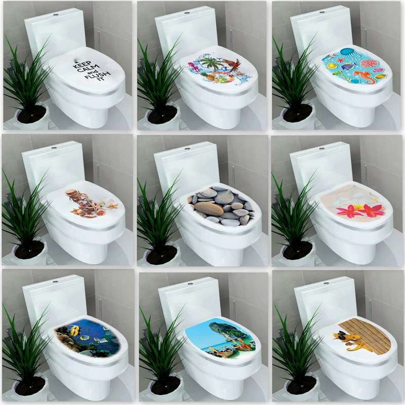 Наклейка на табурет для унитаза 32 х39 см|stickers home decor|stickers homedecoration 3d |