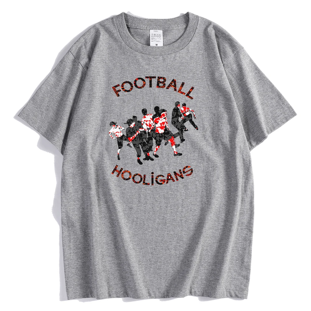 Модная стильная футболка с принтом хулиганов для футбола Мужская Спортивная