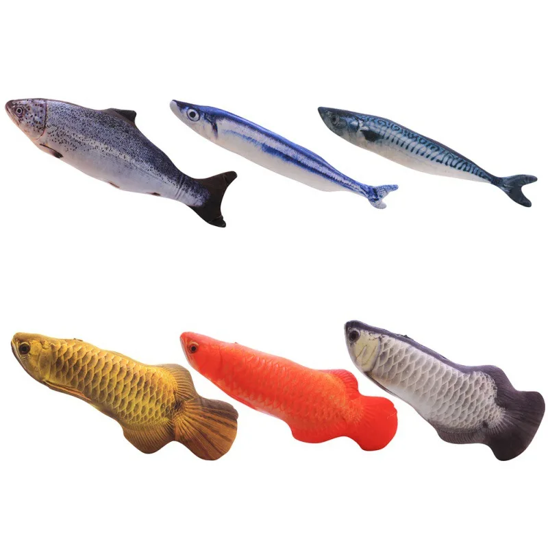 

US Stock 30CM Electronic Cat Fish Toy USB Battery Charging Cat Chewing Playing Simulation Fish Toy Biting Supplies