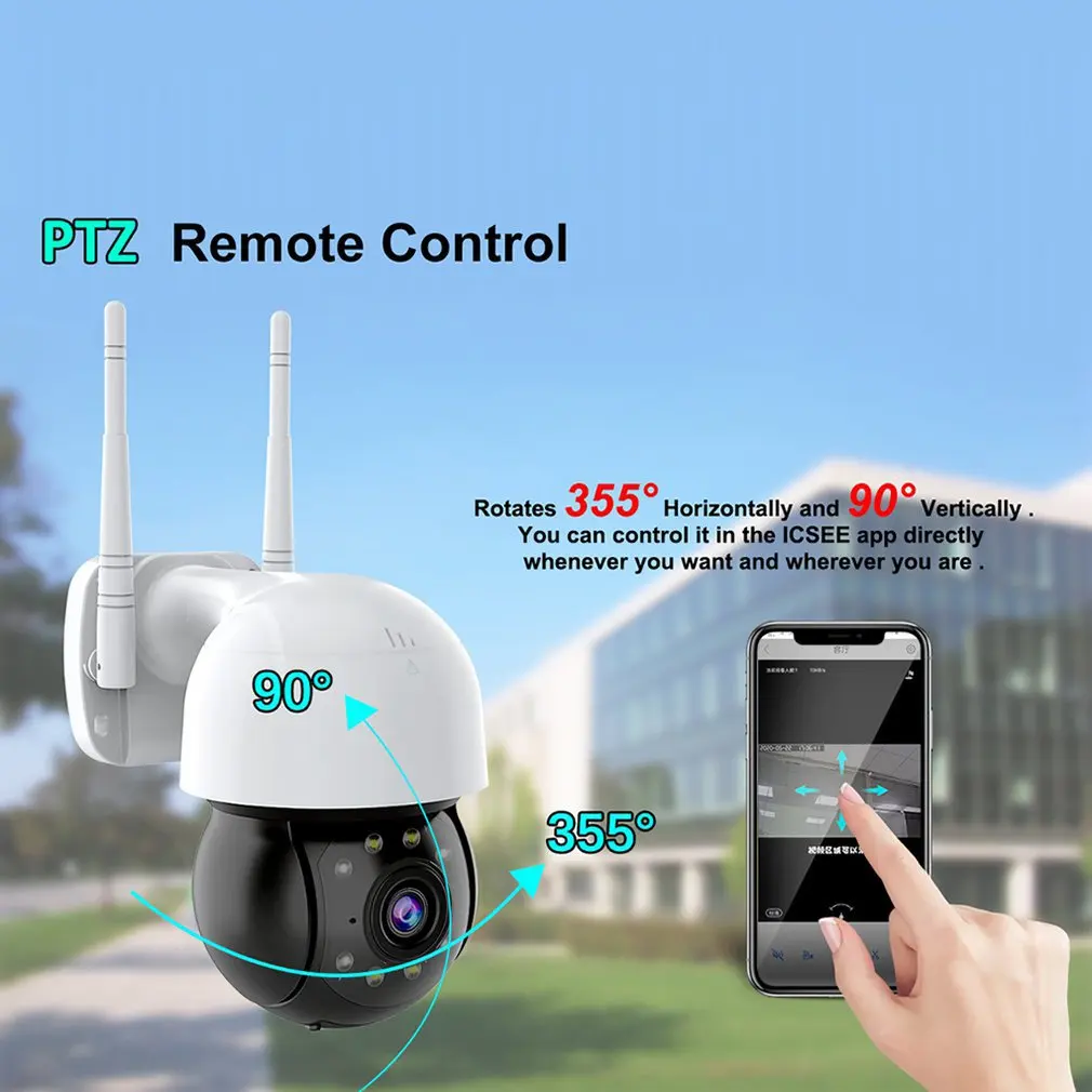 

1080P PTZ Wifi IP Camera Outdoor 4X Digital Zoom AI Human Wireless Camera ONVIF Audio 2MP Security CCTV Camera
