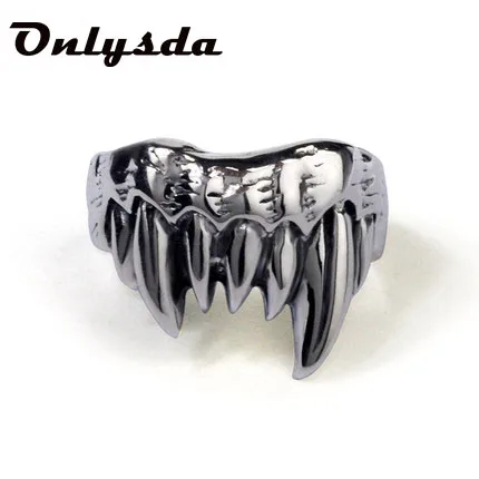 Мужской подарок панк рок крутой племя орк волк зубные кольца для мужчин