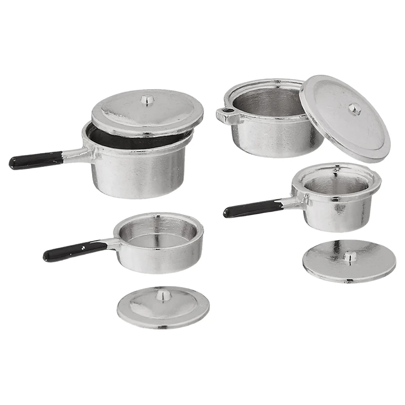 4 шт. 1:12 изысканный Кукольный дом кухонная утварь набор кастрюль мини кукольный