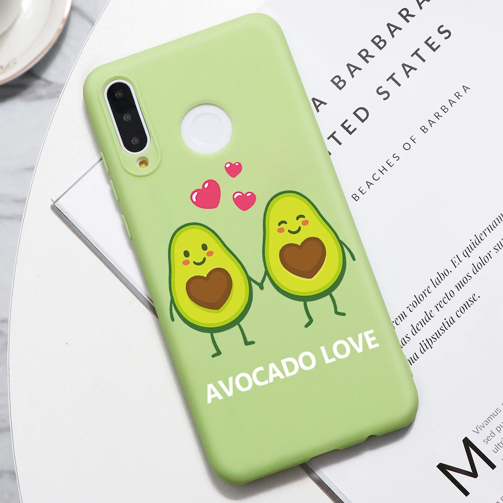 Зеленый матовый чехол Avocado для huawei P20 P30 mate 30 20 10 Lite Pro P Smart, мягкий чехол для huawei P8 P9 P10 Lite