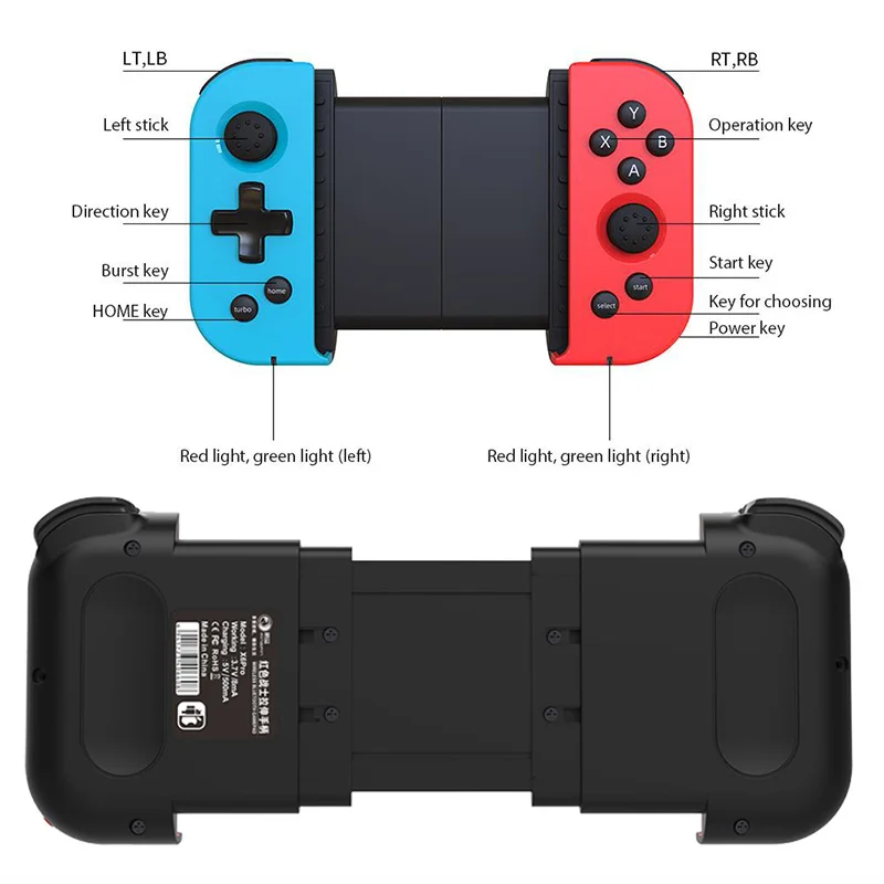 

Game Controller Telescopic Gamepad Joystick For iPhone Samsung Xiaomi PC / PS3 X6Pro Wireless Bluetooth Gamepads With USB Cable