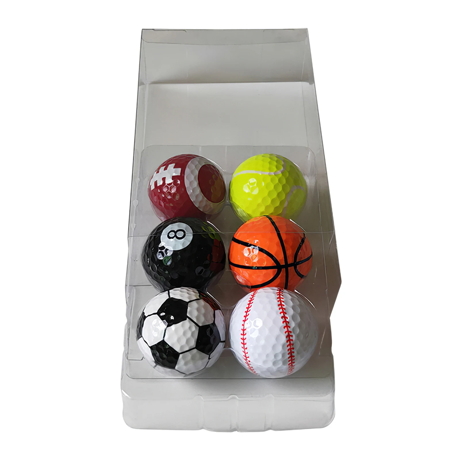 

6 шт., резиновые мячи для игры в гольф