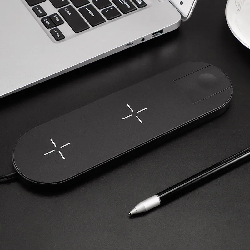 3 in1 Fast qi Wireless Charger Pad For iPhone Xs/XsMax/8/8plus/Xr Charging Station Apple Watch/Airpods | Мобильные телефоны и