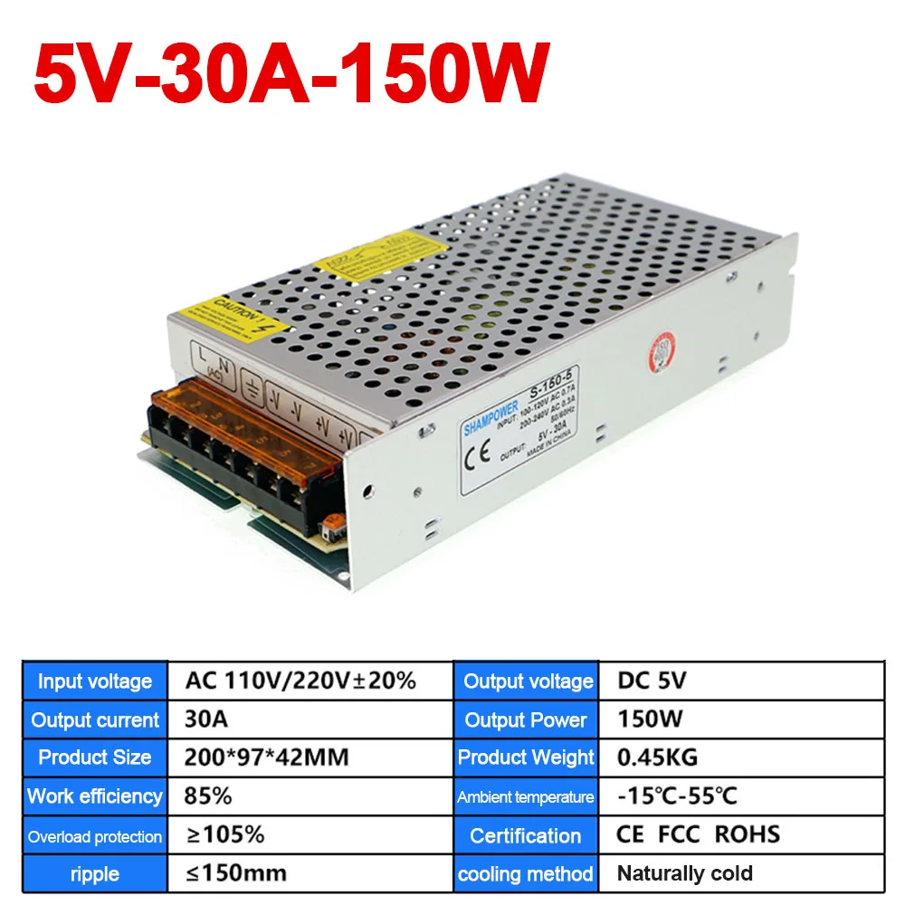 1pcs Universal Switching Power Supply AC 110V/220V to DC 5V 12V 24V LED Adapter for Led Strip Light Radio | Обустройство дома