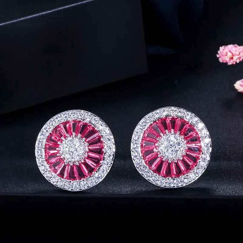 Мода реальные 925 серебро серьги гвоздики Earrring AAAAA Cz обручальные свадебные для