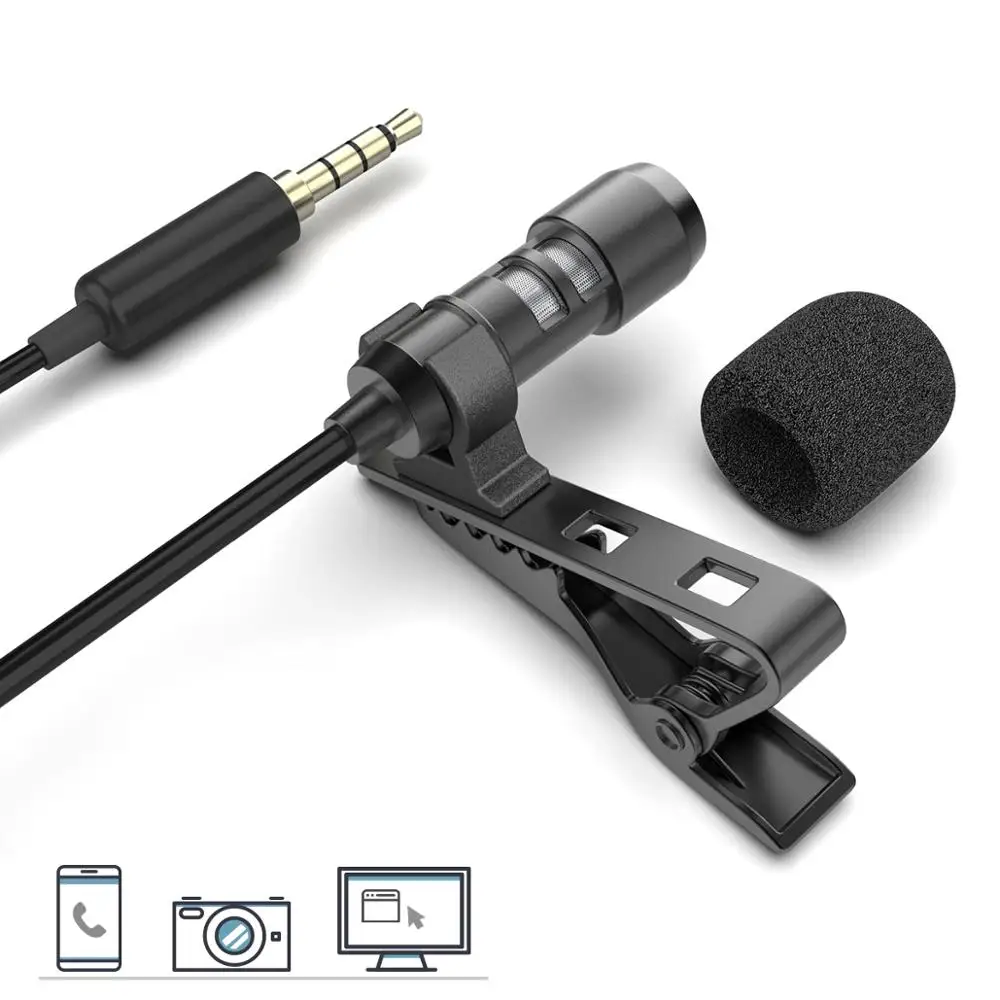 

Петличный микрофон FIFINE Lavalier для сотового телефона DSLR камеры, внешний микрофон для/YouTube/видео/интервью/подкастов-C2