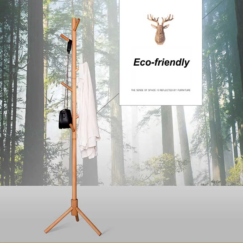 Напольная вешалка для пальто креативная современная домашняя мебель из Букового