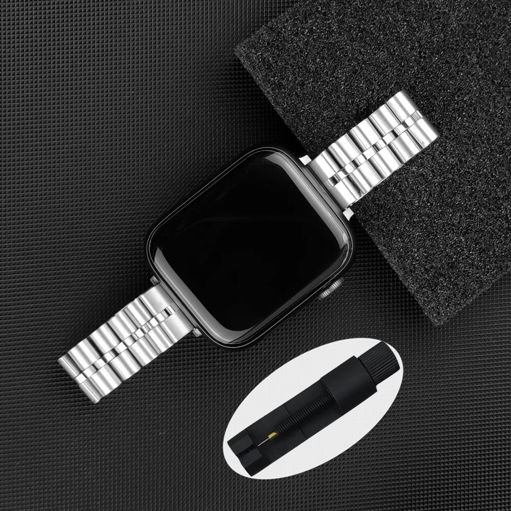 

Thin bands for apple watch 40mm 44mm strap iwatch se series 6 5 4 3 38mm 42mm band women Stainless Steel slim bracelet wrist