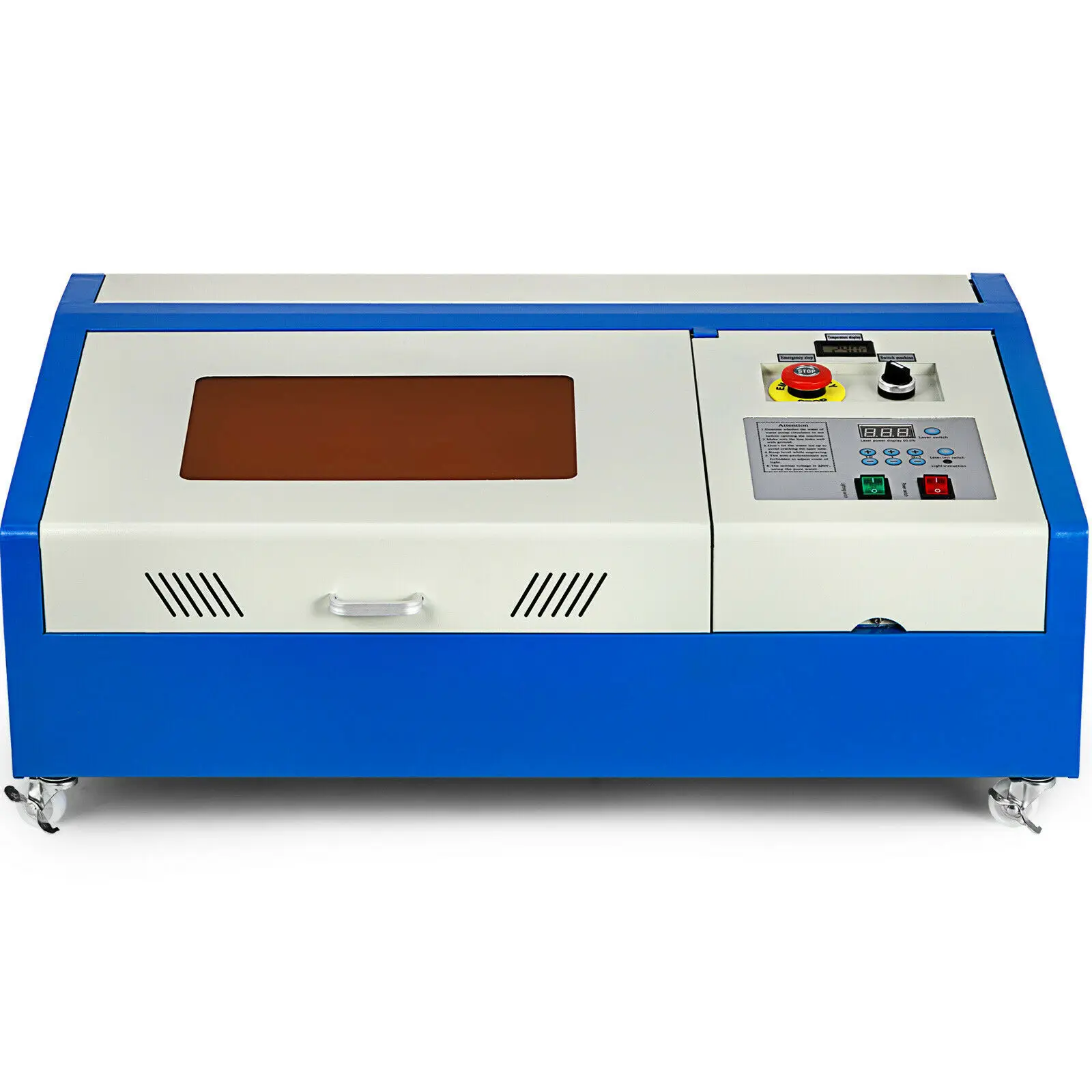 40W CO2 Laser Engraver K40 Engraving Cutting Machine LCD 300x200mm Wheels With Laser Tube For Bamboo Plank Wood Acrylic