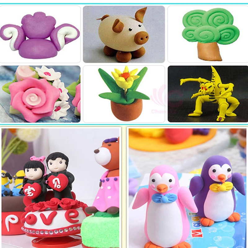 24 цвета x20g духовка для выпечки полимерная глина моделирования Floam Slime игрушки