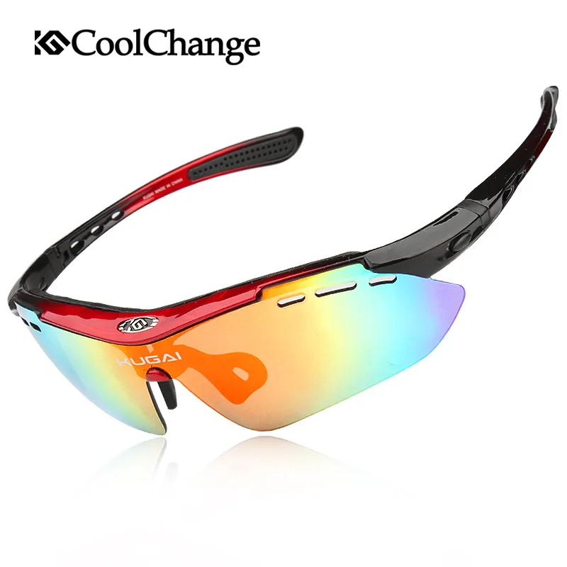 Поляризованные велосипедные очки без оправы солнцезащитные для велоспорта