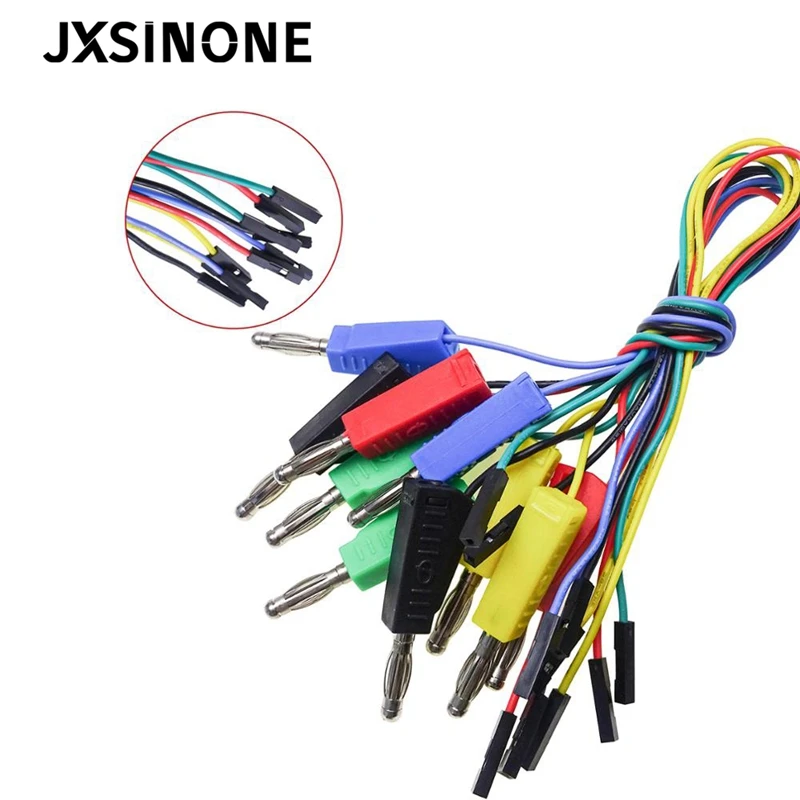 Stackable Banana Plug to Male/Female Jumper 26 AWG test lead Binding Post Solderless Breadboard Soft Silicone Flexible Lead | Инструменты