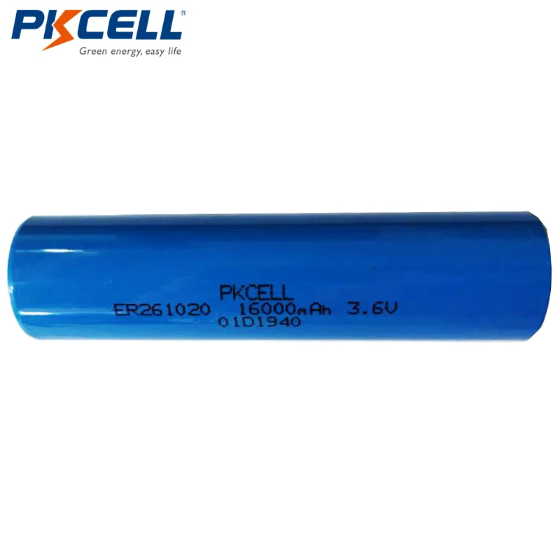 

100Pcs/lot PKCELL ER261020 3.6V Lithium Battery 16000mAh Li-SOCl2 Battery