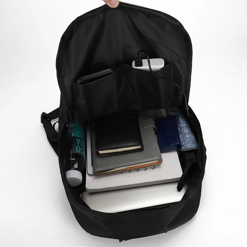 

Fashion Oxford Backpack Solid Color Men's Bagpack Waterproof School Bag For Boys 2021 Large Capacity Travel Rucksack Trend Zaino