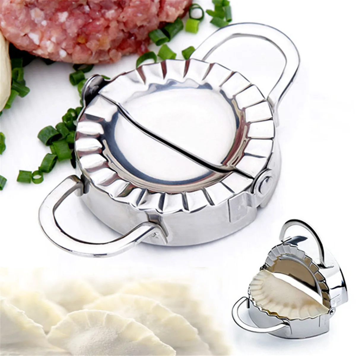 

New Eco-Friendly Pastry Tools Stainless Steel Dumpling Maker Wrapper Dough Cutter Pie Ravioli Dumpling Mould Kitchen Accessories