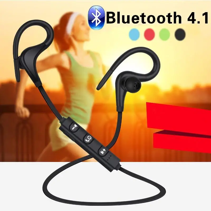 Беспроводная Bluetooth гарнитура спортивные беговые стерео наушники с микрофоном