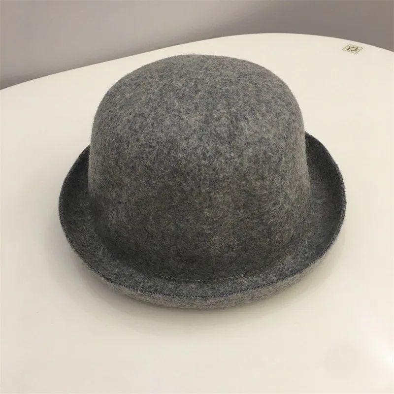 2020 Женская милая твидосветильник шерстяная овальная шляпа Ретро фетровая на