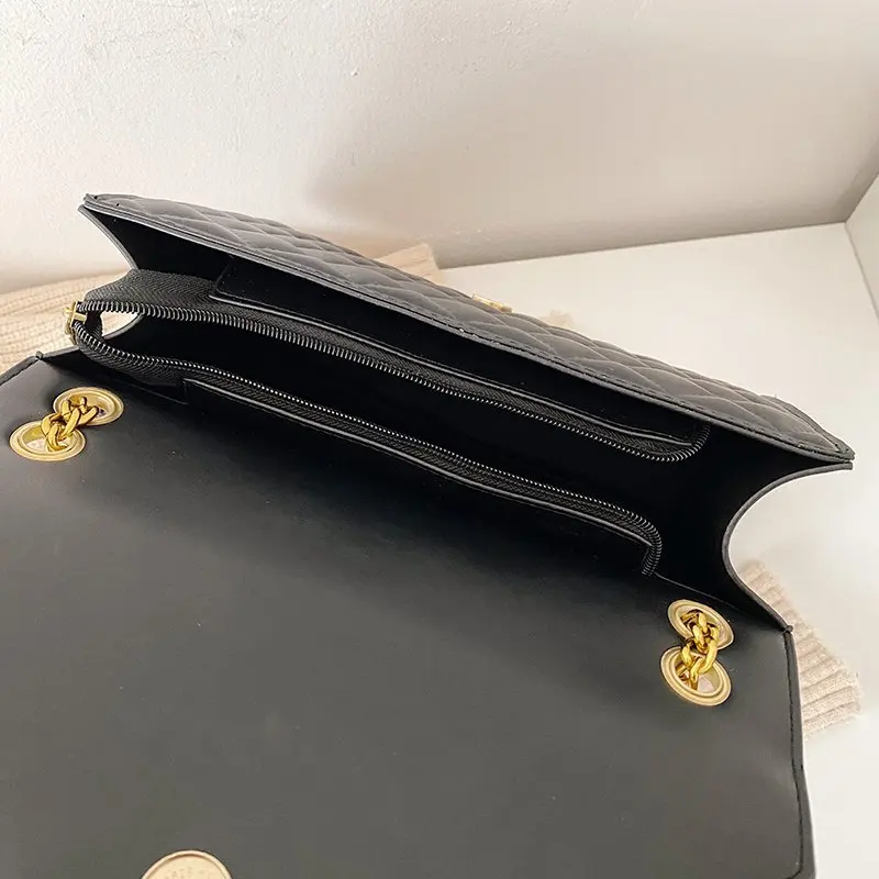 

Women's premium texture luxury shoulder bag 2021 new fashion designer stitching chain handbag all-match messenger bag purses