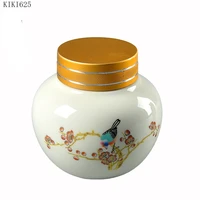 european style color flower ceramic tea pot household ointment powder storage pot jewelry cosmetic bottle modern home decoration